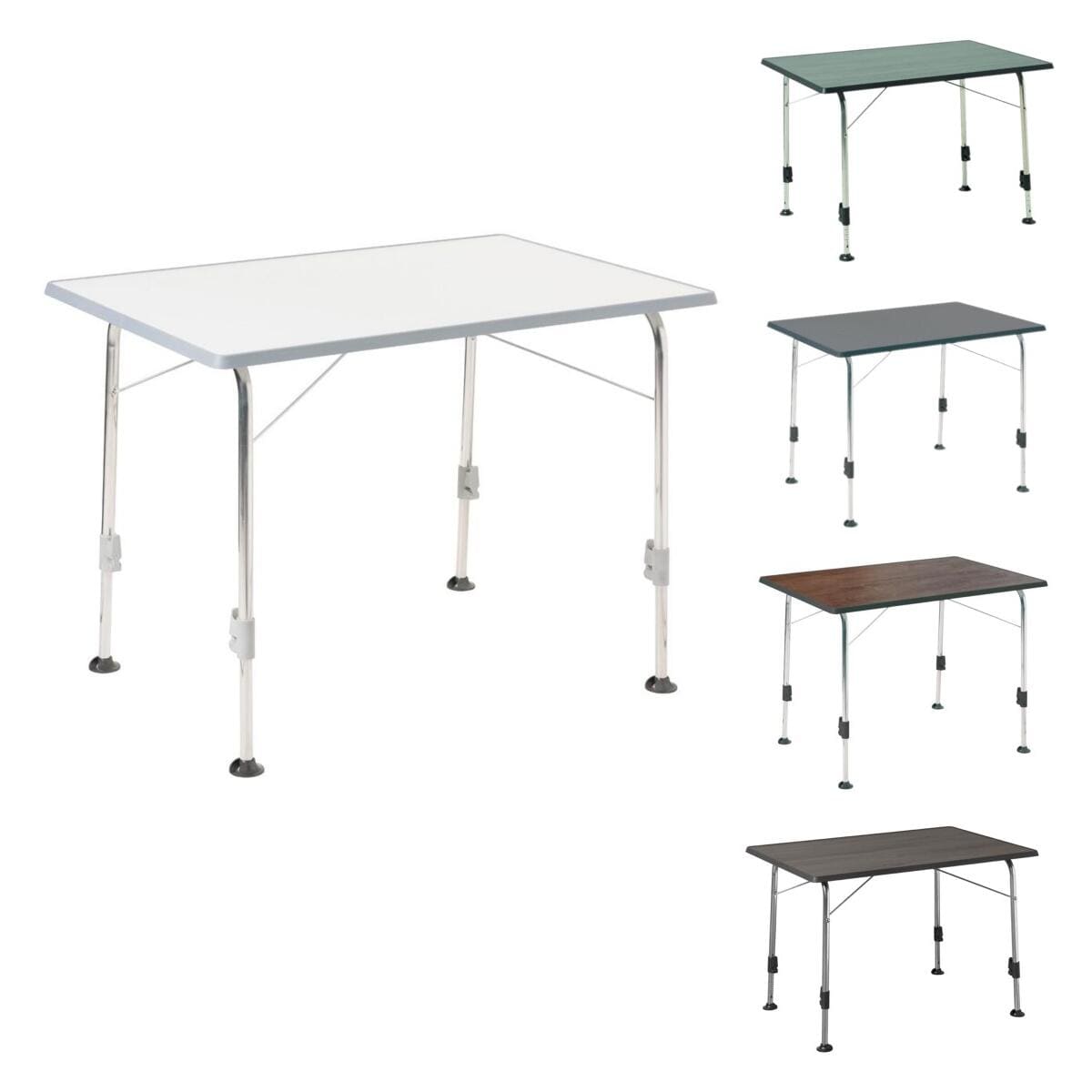 Campingbord Stabilic 2 klappbart 100x68 cm aluminium - Dukdalf forfra