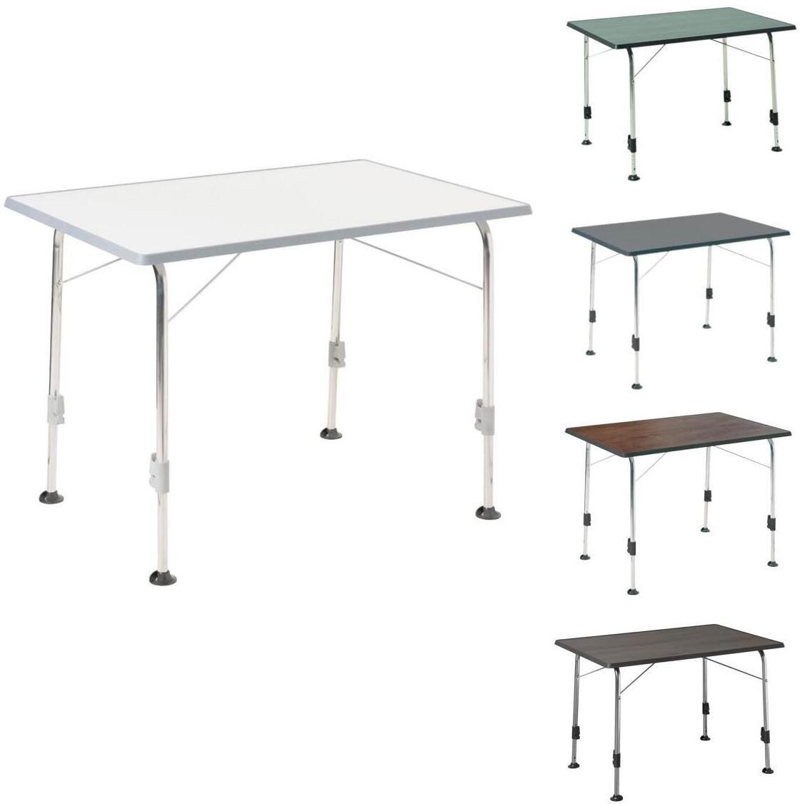 Campingbord Stabilic 3 klappbart 115x70 cm aluminium forfra
