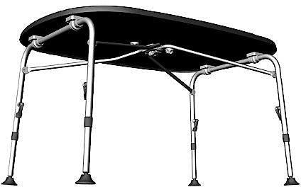 Campingbord Superb 130 ovalt fra baksiden