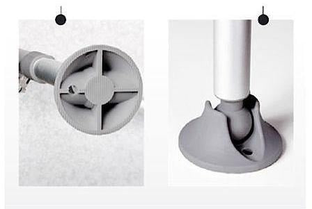 Detaljbilde av ben og justering på Campingbord Superb 130 ovalt