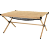 Campingbord Tavira rullbart aluminium bambusutseende detalj