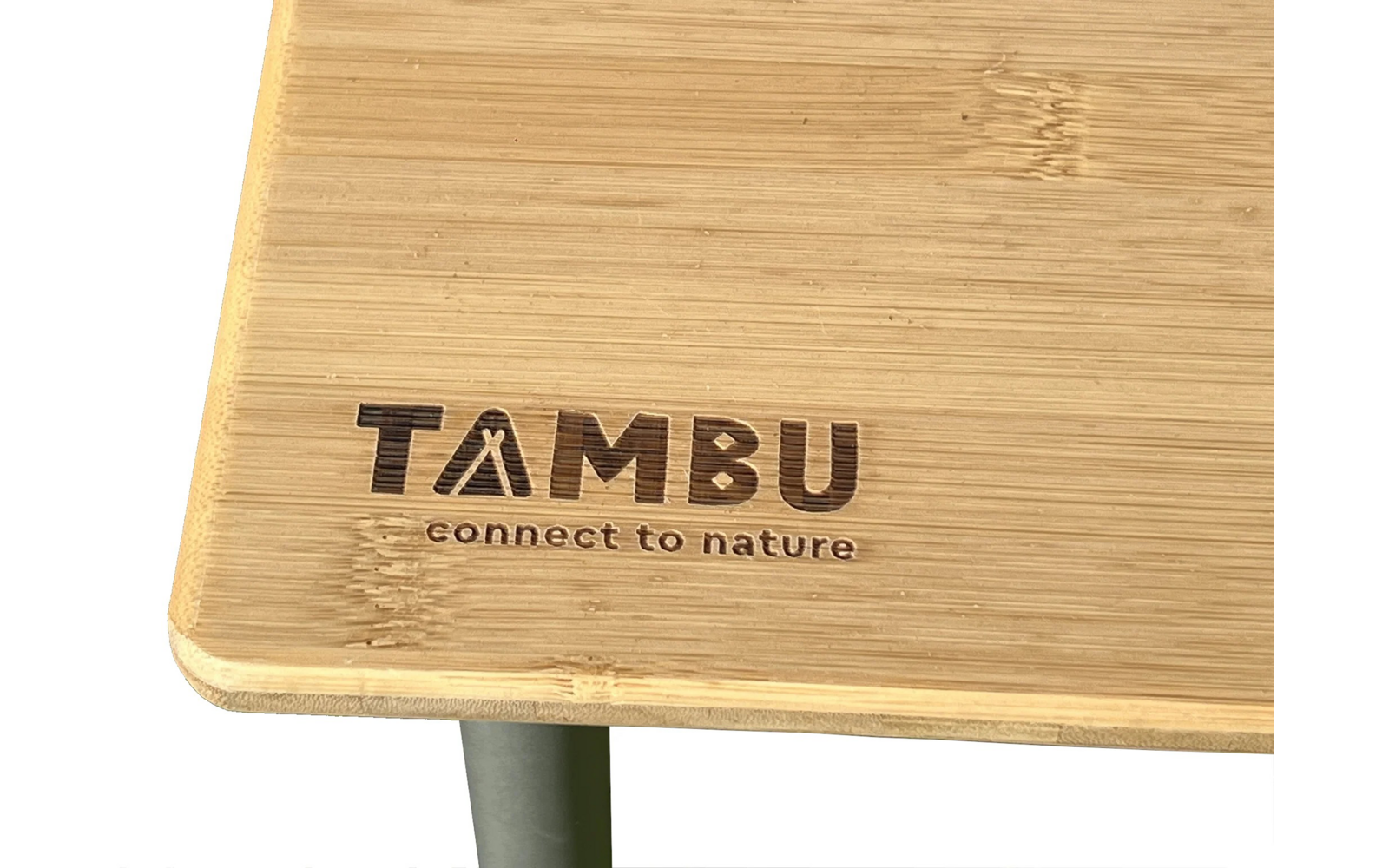 Campingbord Tebo 60 x 40 cm høydejusterbar bambus sammenpakket