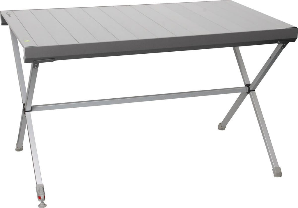 Campingbord Titanium Axia rullbart aluminium med vater montert utendørs