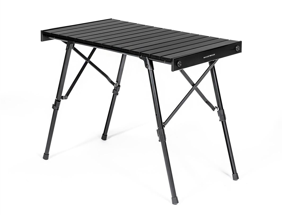 Campingbord ultralett foldbart høydejusterbart 83,5x48cm - Vickywood forfra