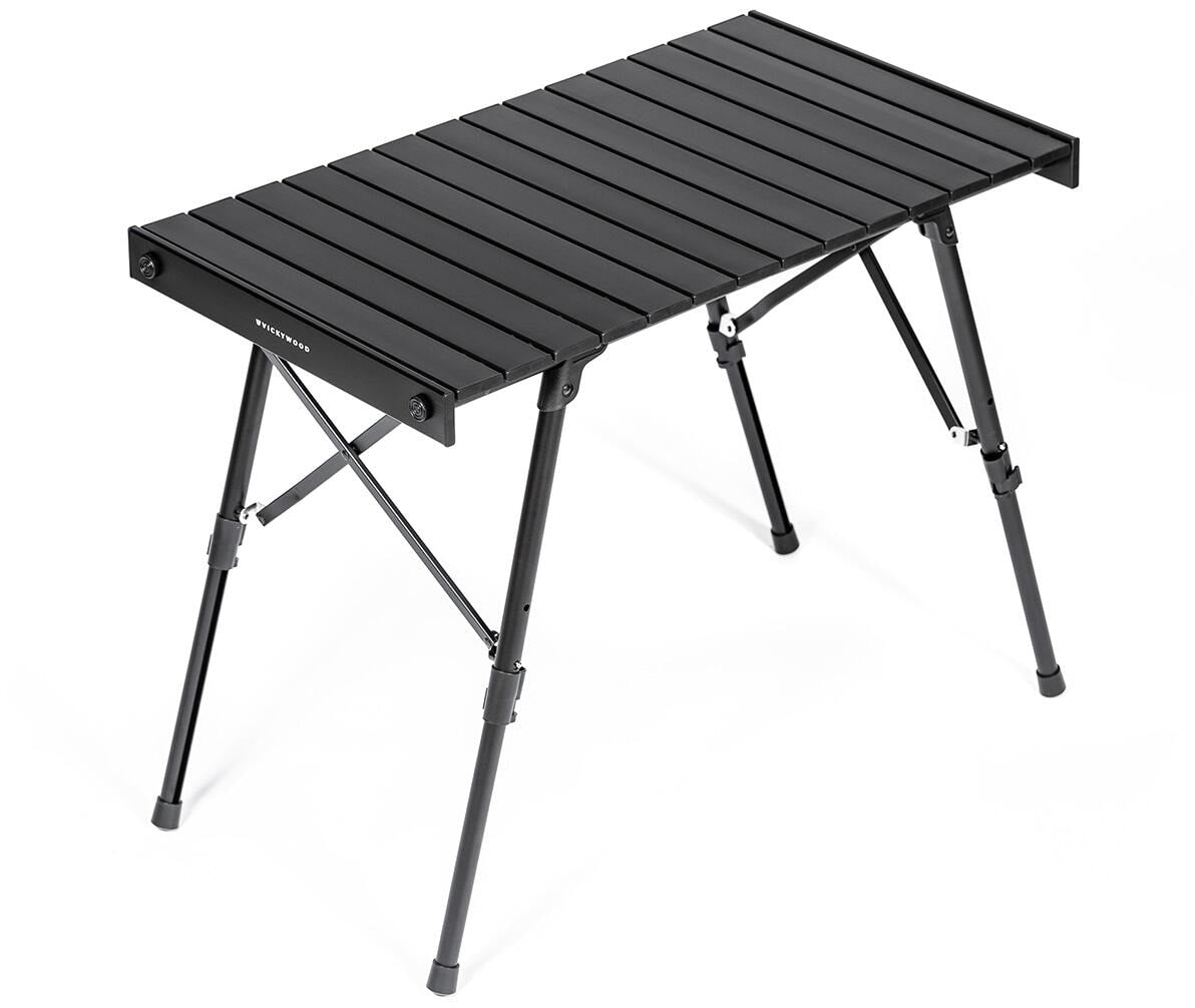 Campingbord ultralett foldbart høydejusterbart 83,5x48cm - Vickywood bakside