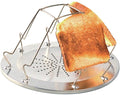 Campingbrødrister for gasskoker sammenleggbar 4 skiver 29 cm front