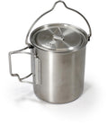 Campinggryte 2-in-1 rustfritt stål 750 ml Ø9,5 cm front