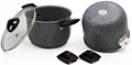 Campinggryte Artepetra aluminium non-stick Ø16 cm med lokk forfra