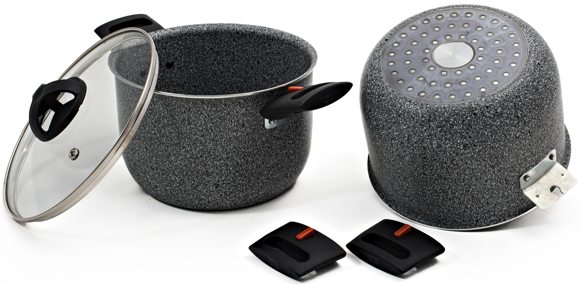 Campinggryte Artepetra aluminium non-stick Ø16 cm med lokk forfra