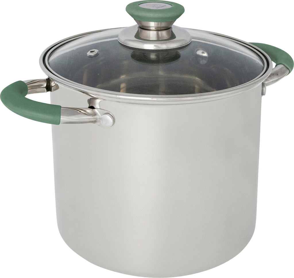 Campinggryte rustfritt stål Flair Plus Ø 14 cm 2 l med lokk Bo-Camp forfra