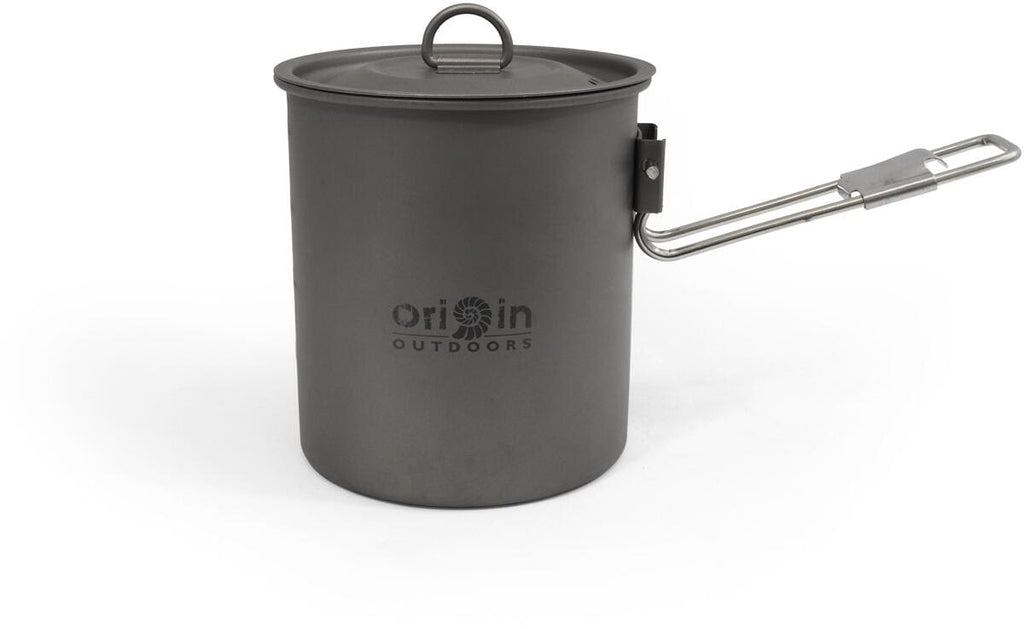 Campinggryte titan 0,7 l med klappbart håndtak forfra
