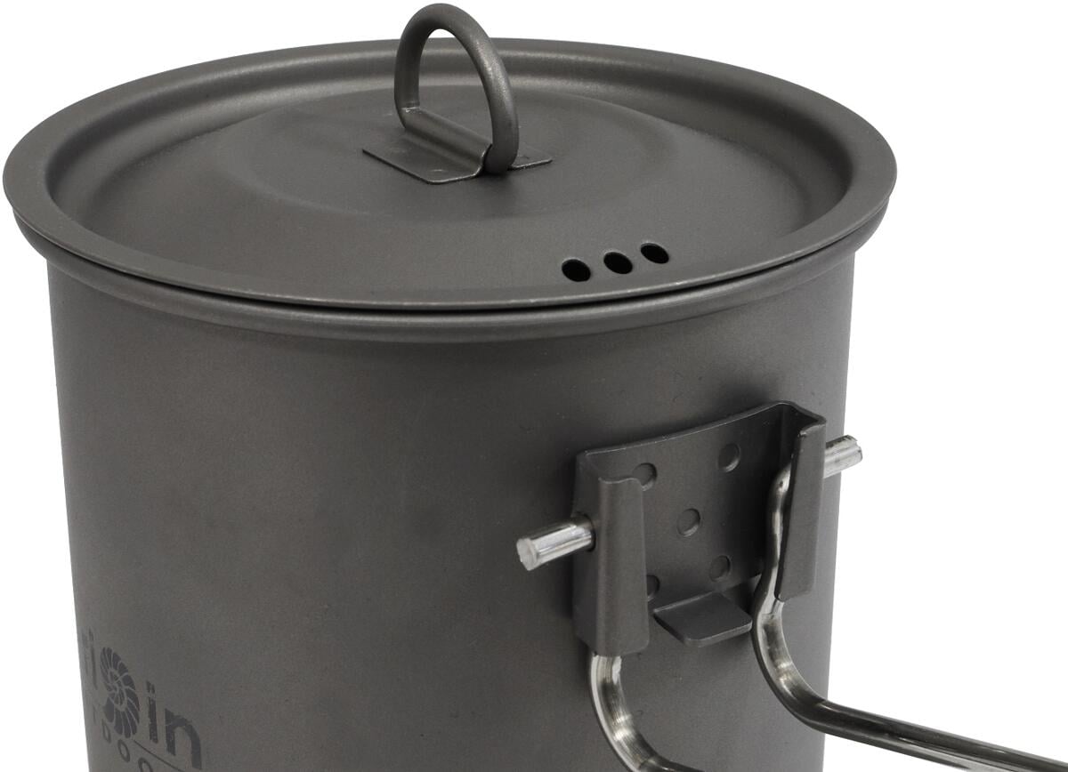 Campinggryte titan 0,7 l med klappbart håndtak detalj håndtak