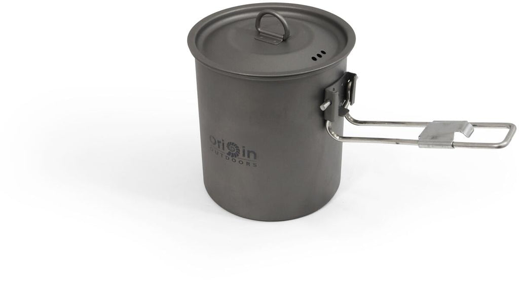 Campinggryte titan 0,7 l med klappbart håndtak på tur