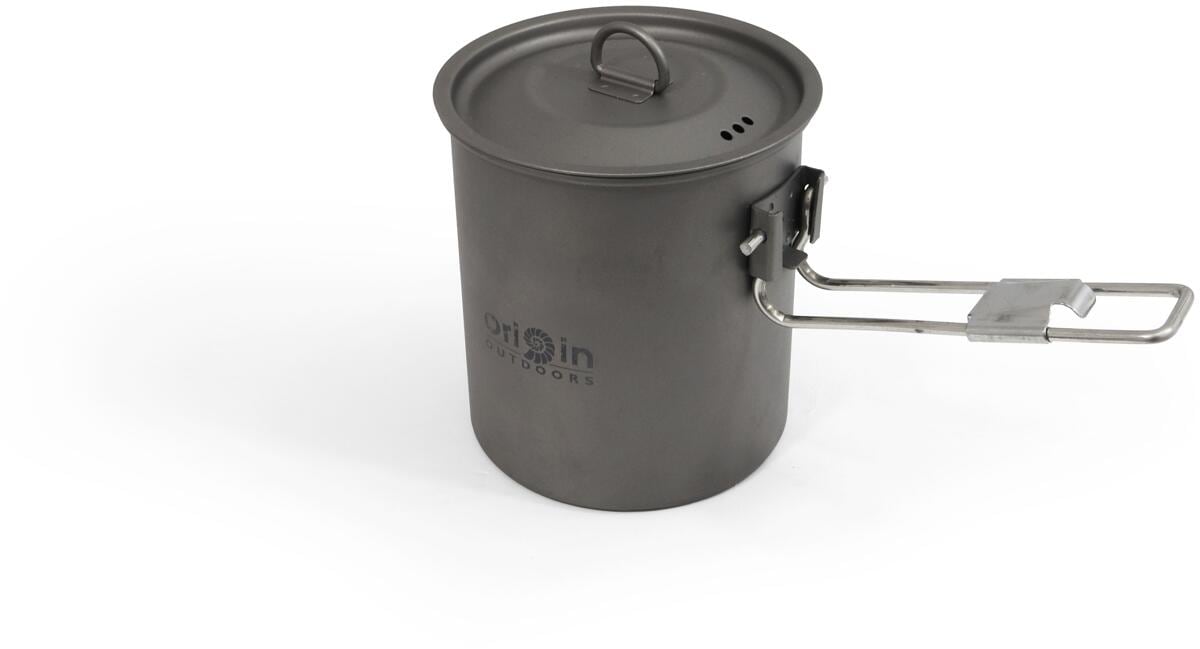 Campinggryte titan 0,7 l med klappbart håndtak på tur