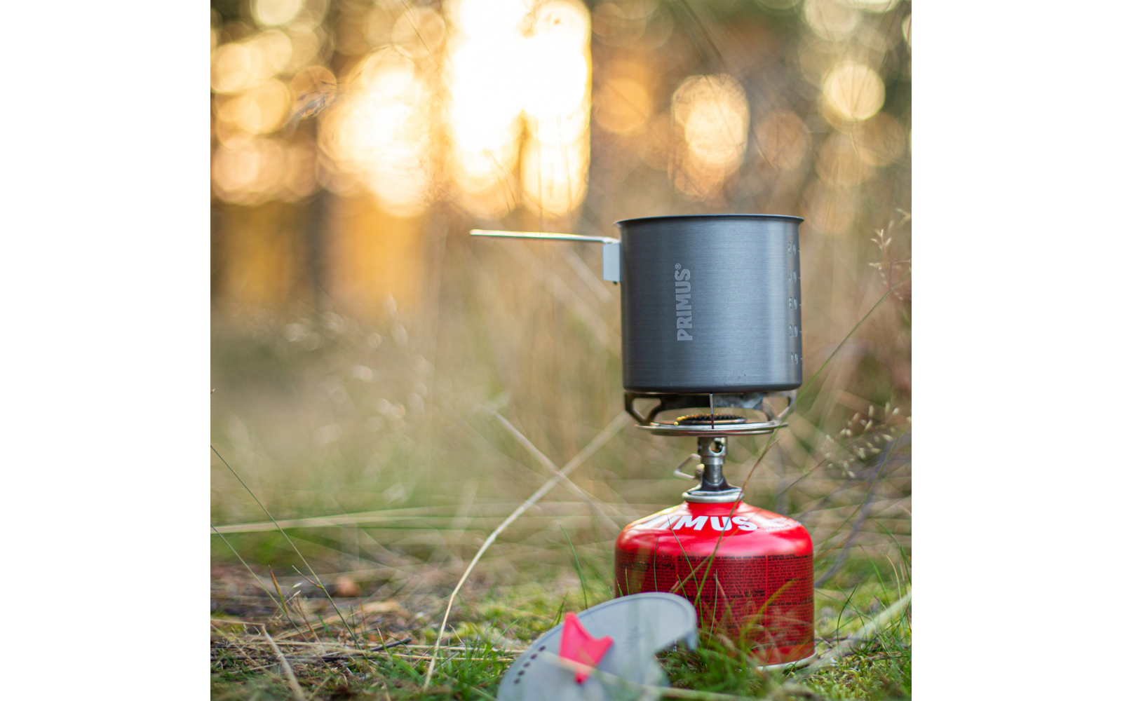 Campinggryte Trek hardanodisert aluminium 0,6 l - Primus med lokk detalj