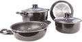 Campinggrytesett 7-delt induksjon med non-stick belegg - Gimex front