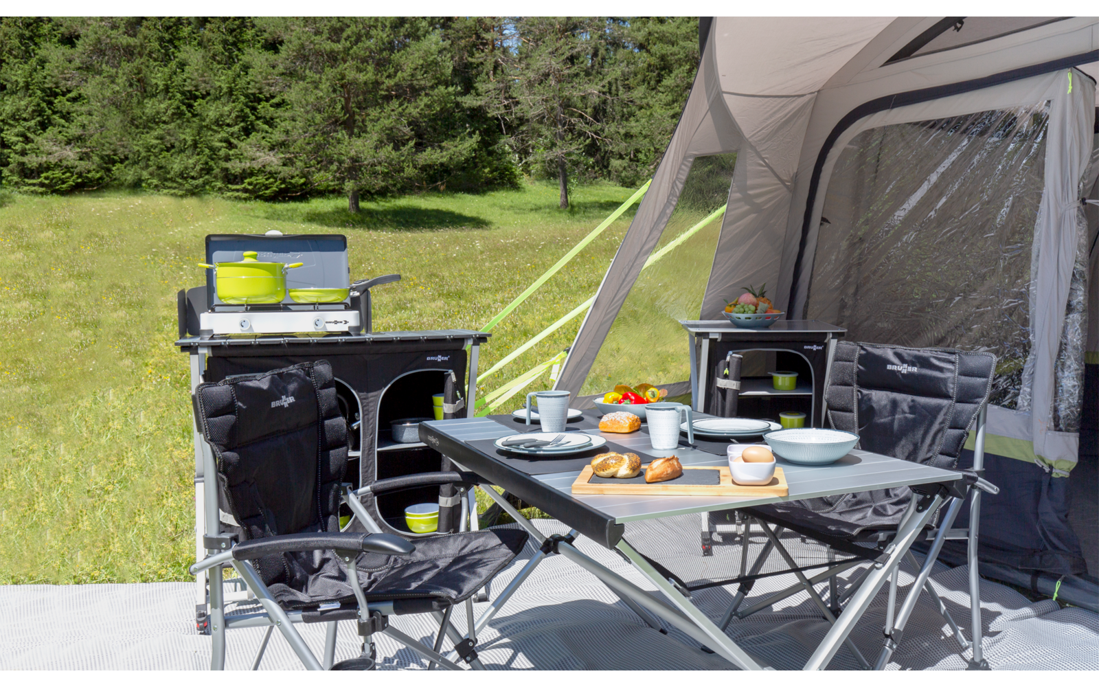 Campinggrytesett Popote Juniper 8+1 aluminium stablebar avtakbart håndtak