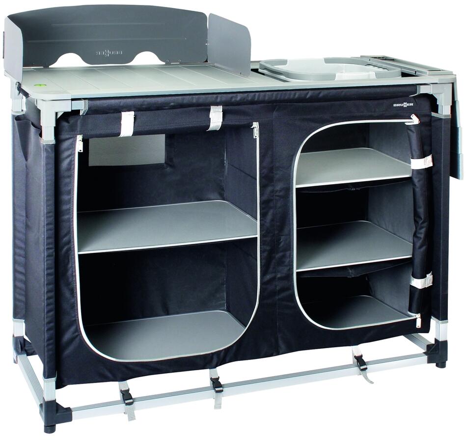Campingkjøkken Azabache CTW Square HWT 110x48x118cm Brunner forfra