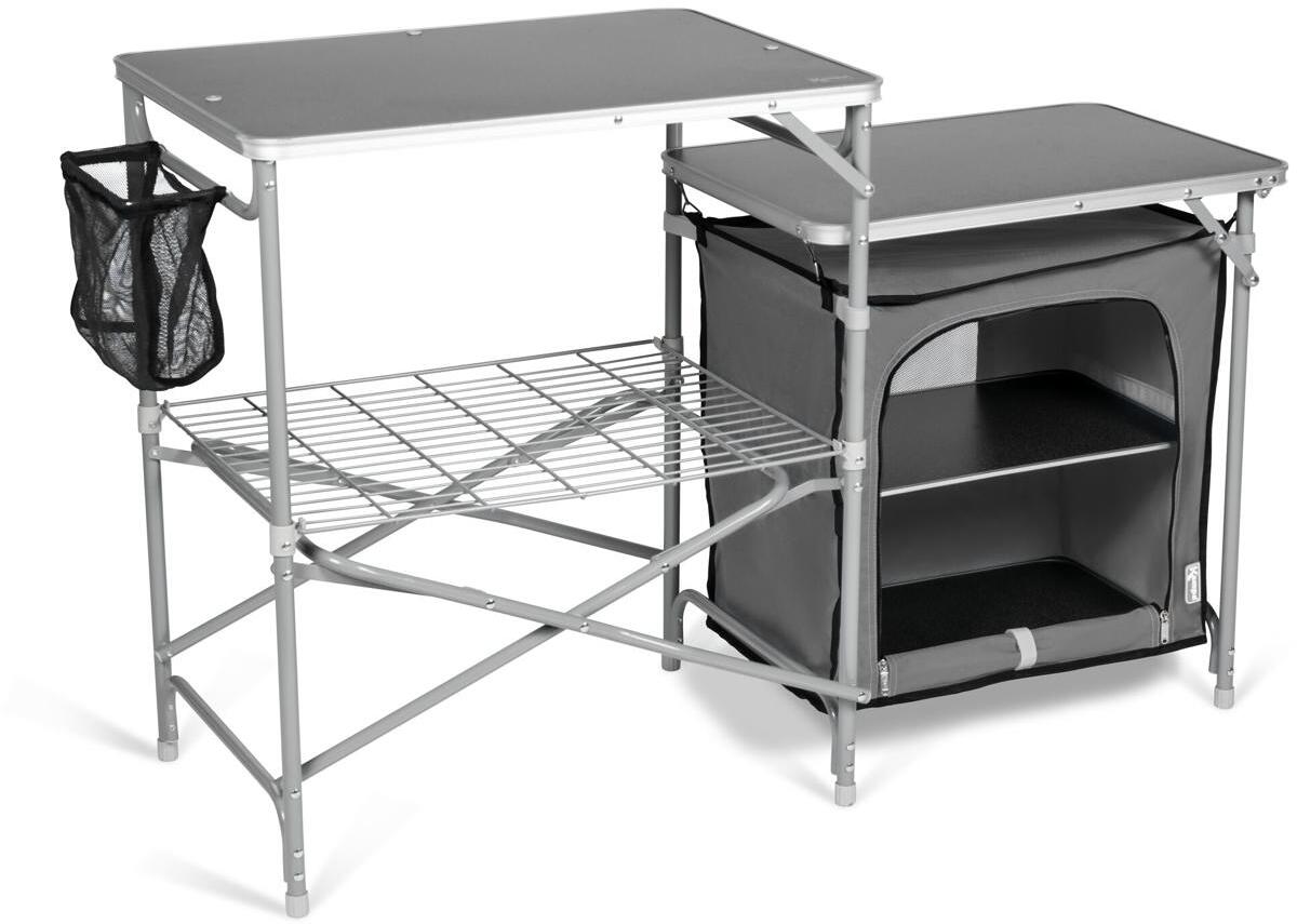 Campingkjøkken Commander med uttrekkbart sidebord detalj nærbilde