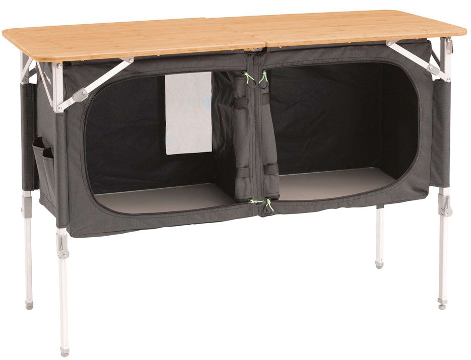 Campingkjøkken Double Padres med bambusplate 120x80x50 cm fra Outwell