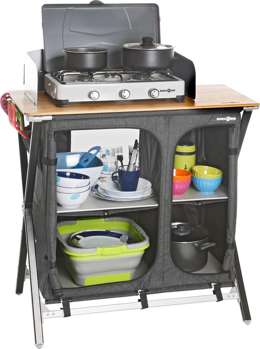 Campingkjøkken Mercury Cross Square Cooker HWT montert i bruk