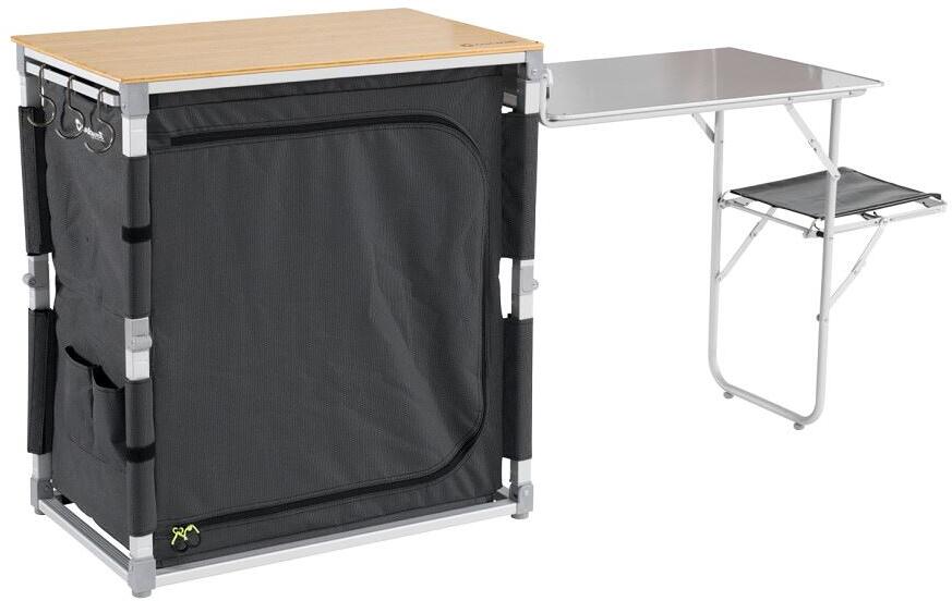 Campingkjøkken Padres med sidebord, bambus, 13,3 kg - Outwell bakside