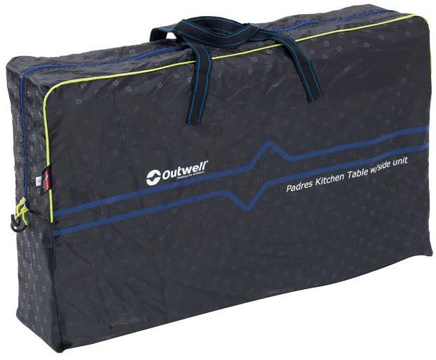 Campingkjøkken Padres med sidebord, bambus, 13,3 kg - Outwell sammenklappet i bæreveske