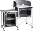 Campingkjøkken Snack Square 120x52x90 cm med vindskjerm forfra