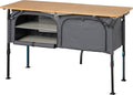 Campingkjøkkenskap med bambusplate 120x50x75 cm grå DEFA for campingbruk