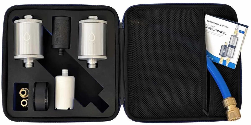Campingkoffert for drikkevannfilter beskyttelse og transport - Alb Filter bakside