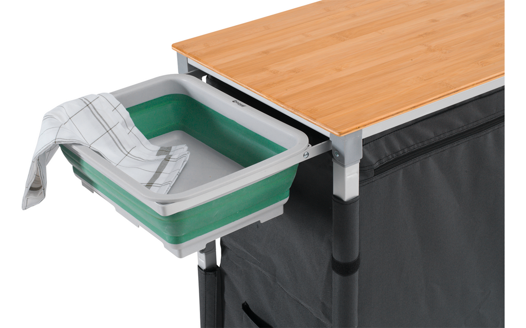 Campingkjøkkenskap Padres med uttrekkbar holder for vaskebolle