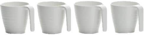 Campingkopper Soft White 4-delers sett fra Flamefield forfra