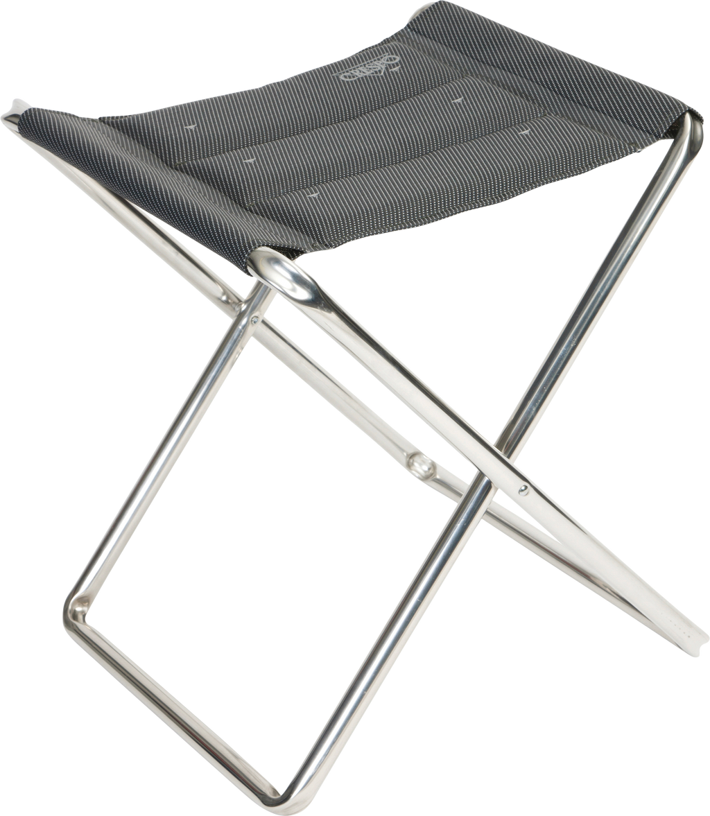Campingkrakk AL/302 Deluxe mørkegrå 42x50 cm aluminium forfra