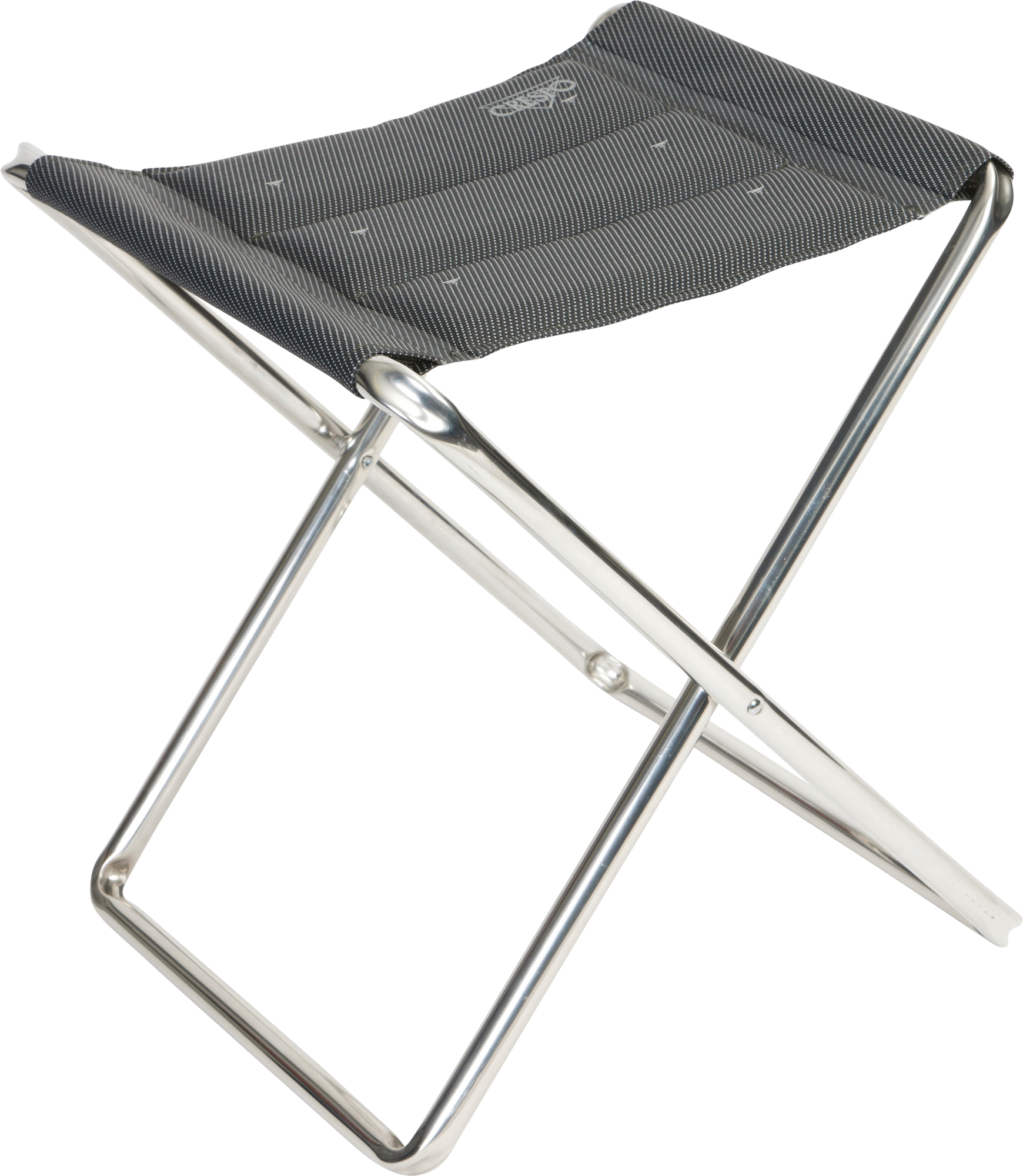 Campingkrakk AL/302 Deluxe mørkegrå 42x50 cm aluminium forfra