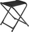 Campingkrakk Aravel Stool XL sammenleggbar 100 kg svart for enkel transport