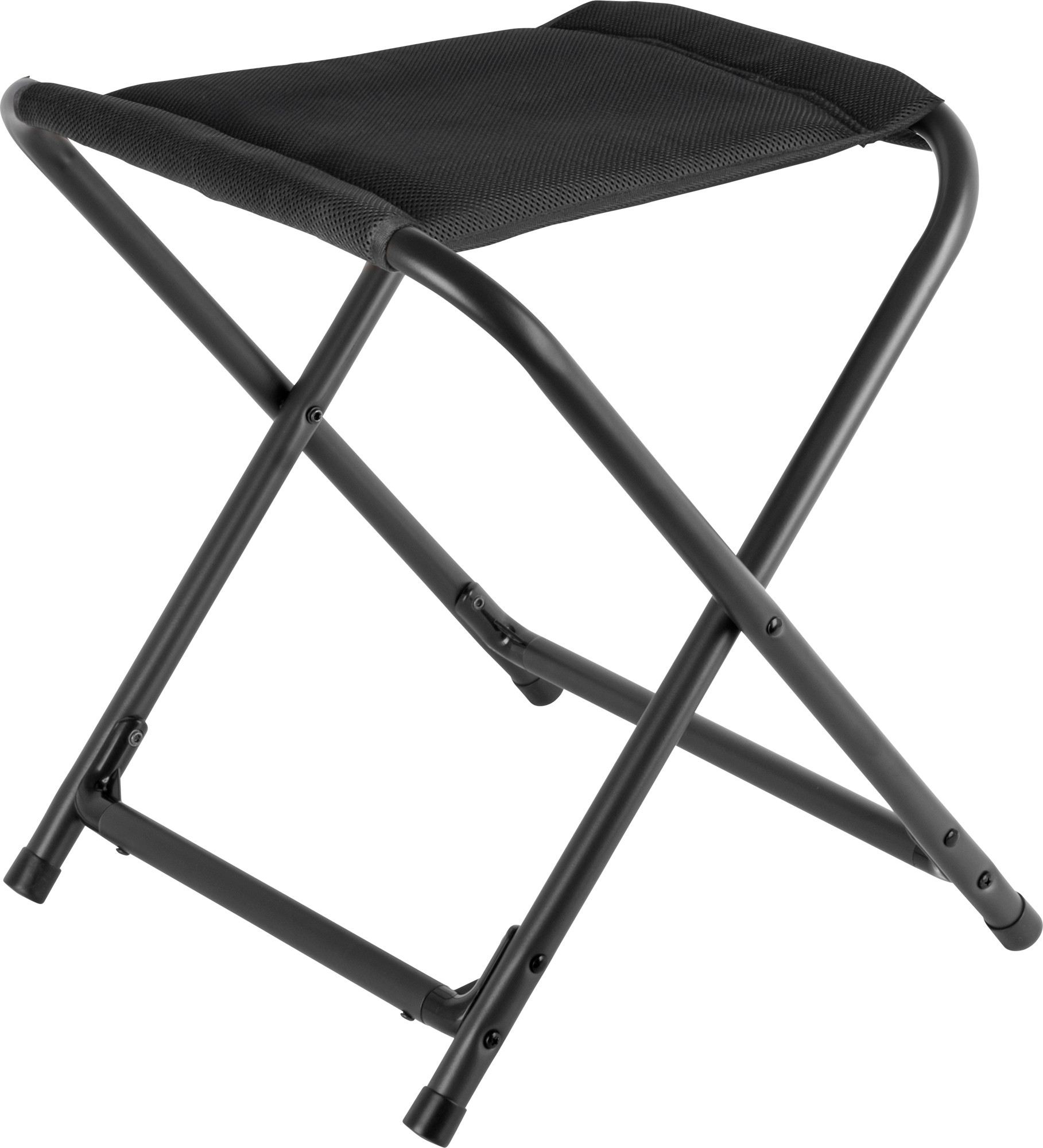 Campingkrakk Aravel Stool XL sammenleggbar 100 kg svart for enkel transport