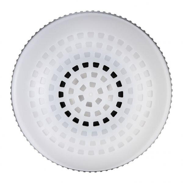 Nærbilde av bryter og LED-lys på Campinglampe OLI