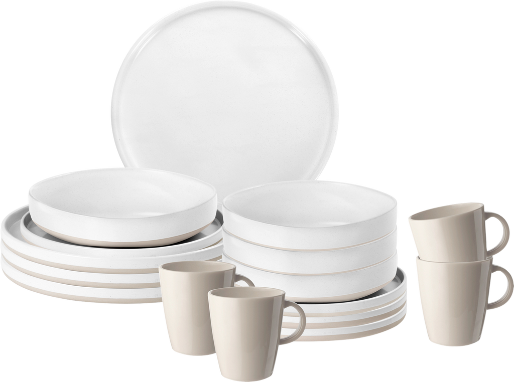 Campingservise Lunch Box 16 deler melamin Sea Green nærbilde av antiskli-demping