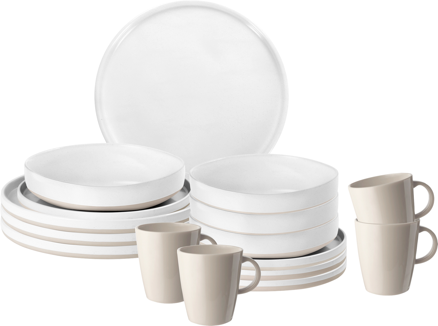 Campingservise Lunch Box 16 deler melamin Sea Green nærbilde av antiskli-demping