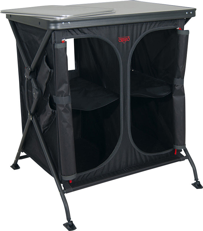Campingskap AP/104 foldbart med HPL-arbeidsplate Crespo sett forfra