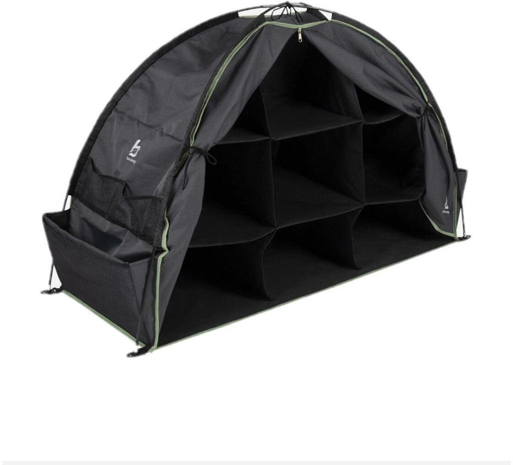 Campingskap Arc 122x49x77cm 9 rom front