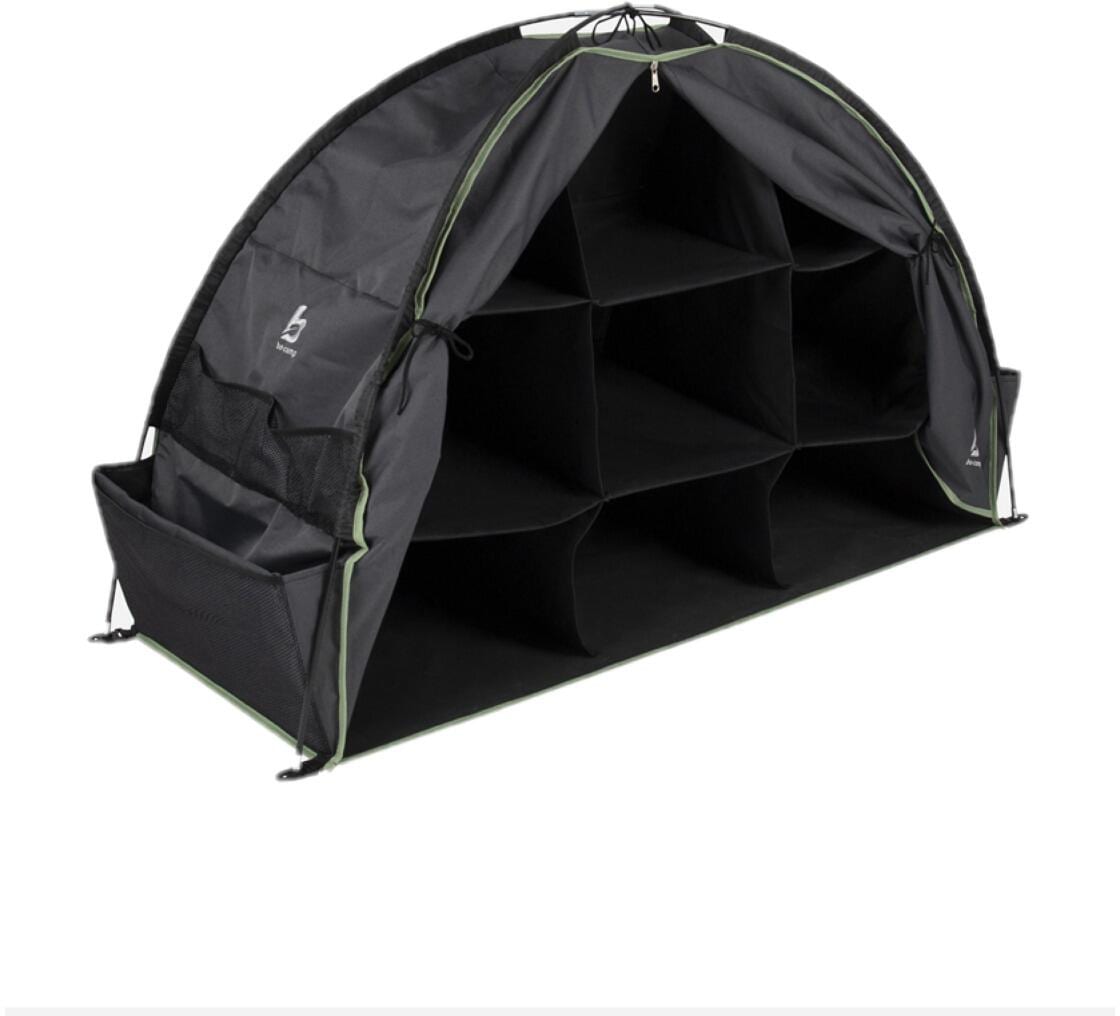Campingskap Arc 122x49x77cm 9 rom front