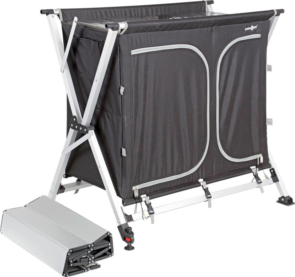 Bakside av Campingskap Azabache Cross Square med ventilasjonsgaze