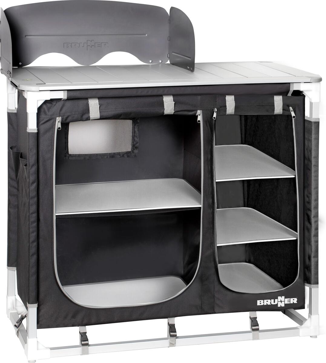Campingskap Azabache CT Square 85x52x90cm aluminium - Brunner forfra