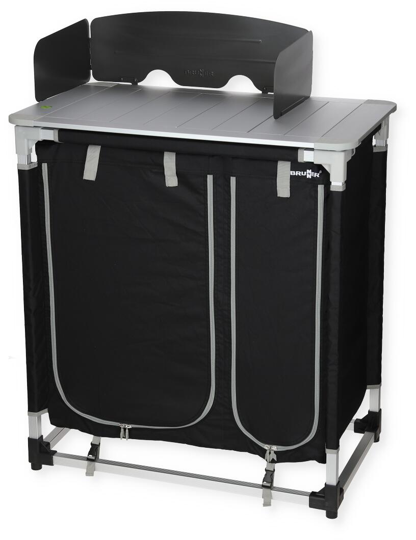 Campingskap Azabache CT Square 85x52x90cm aluminium - Brunner bakside