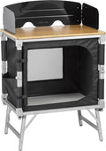 Campingskap Azabache Cube 65x45cm med bambusplate forfra