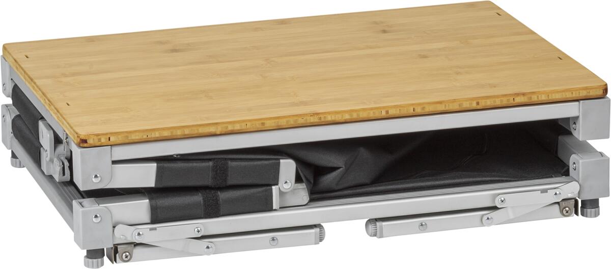 Montert Campingskap Azabache Cube 65x45cm med bambusplate