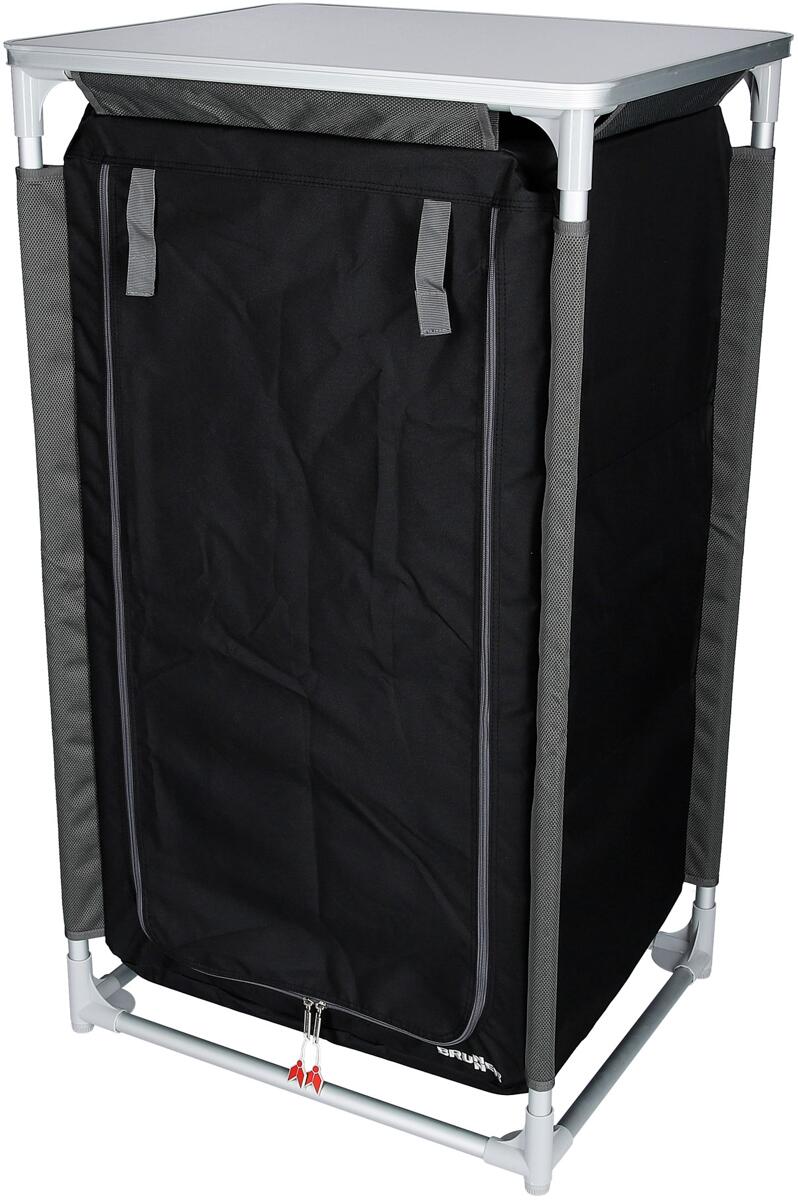 Campingskap Azabache LS 59x104x48 cm polyester svart bakside