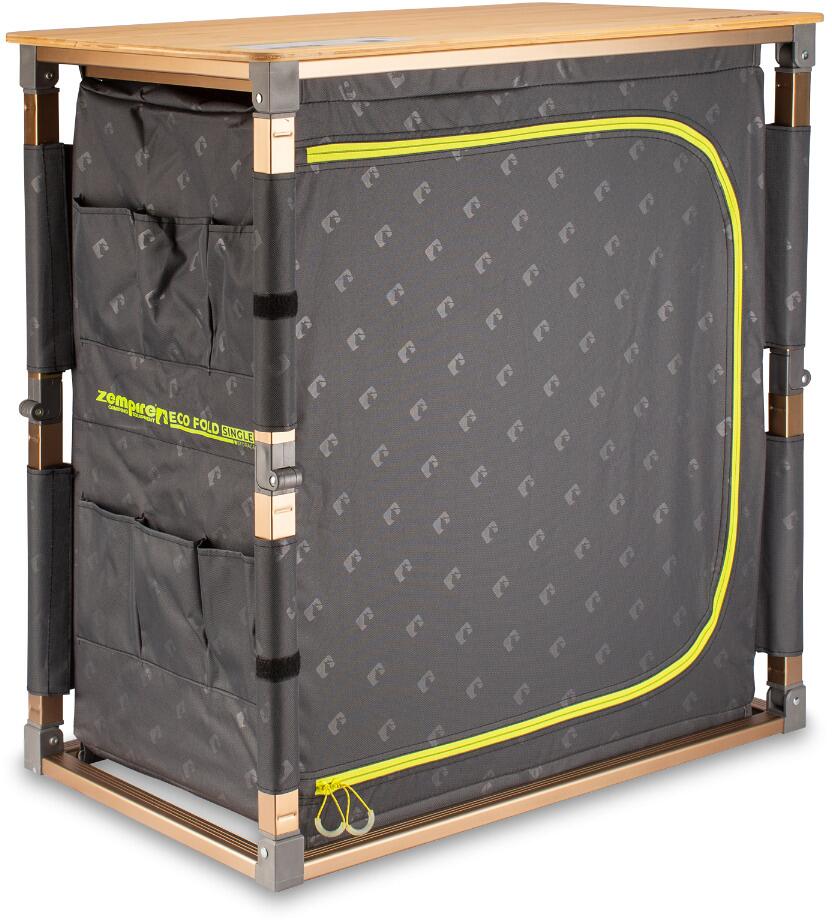 Campingskap Eco V2 med bambusplate bakside