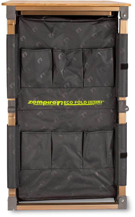 Detalj av bambusplate på Campingskap Eco V2